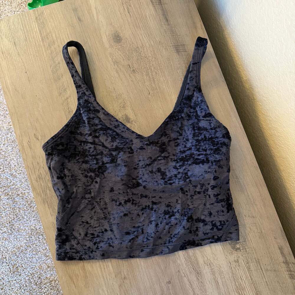 Lululemon Align Tank in Black Crushed Velvet Special edition